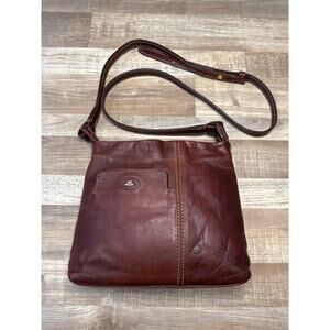 Vintage Y2K The Bridge Leather Crossbody in Cognac
